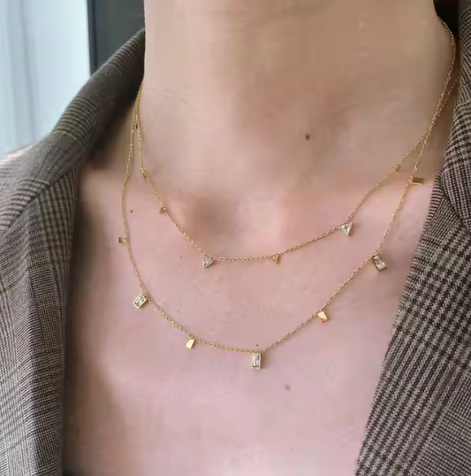 TRIANGLE GOLD NECKLACE